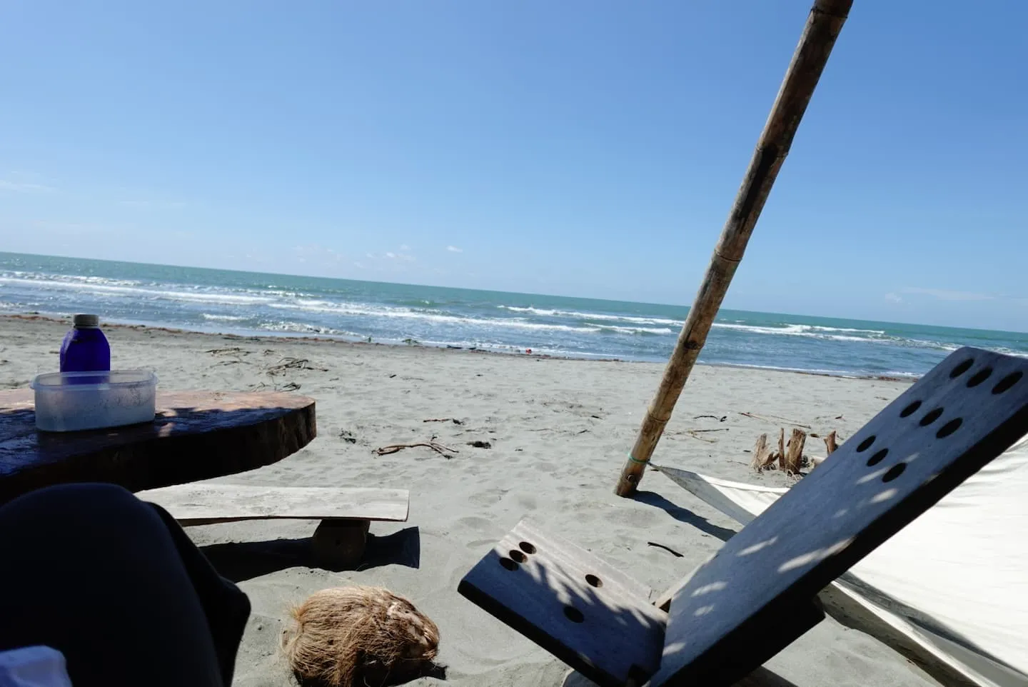 La playa frente a Sir Mangle